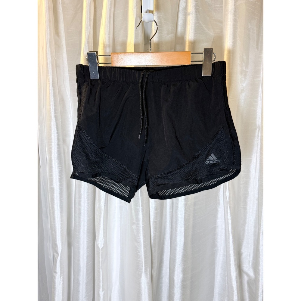 Adidas Running Shorts Women XS Black Excellent Aeroready Mesh Trim Athletic 4in